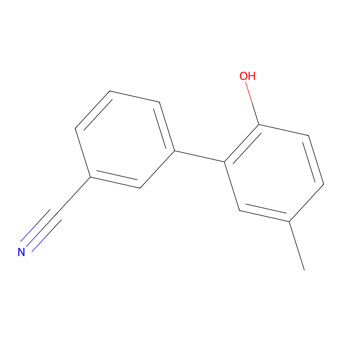 2-(3-Cyanophenyl)-4-methylphenol molecular structure, CAS 127703-37-1