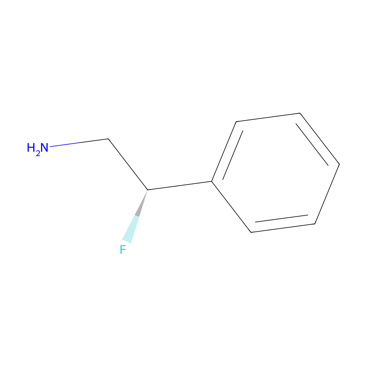 (2S)-2-Fluoro-2-phenylethan-1-amine molecular structure, CAS 127708-39-8