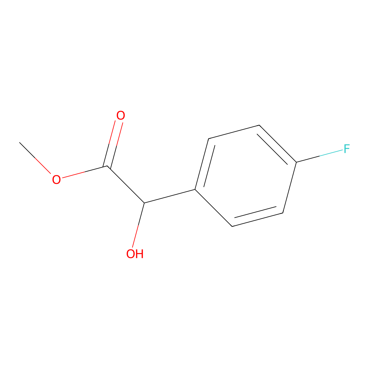 Methyl 2-(4-Fluorophenyl)-2-hydroxyacetate molecular structure, CAS 127709-19-7