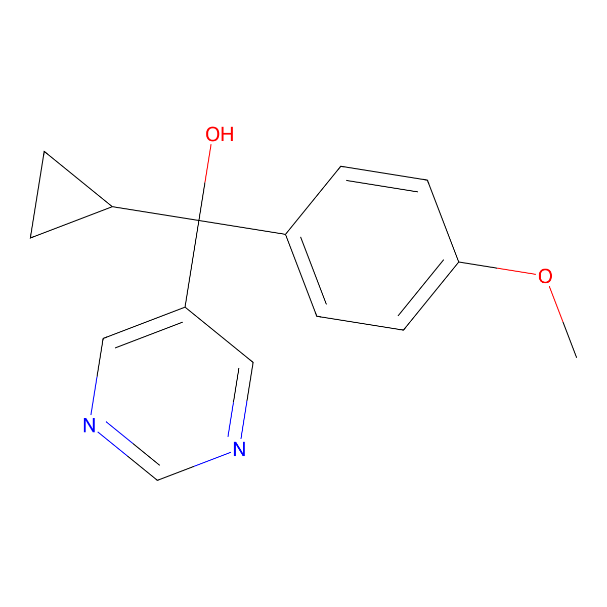 (+-)-Ancymidol molecular structure, CAS 12771-68-5