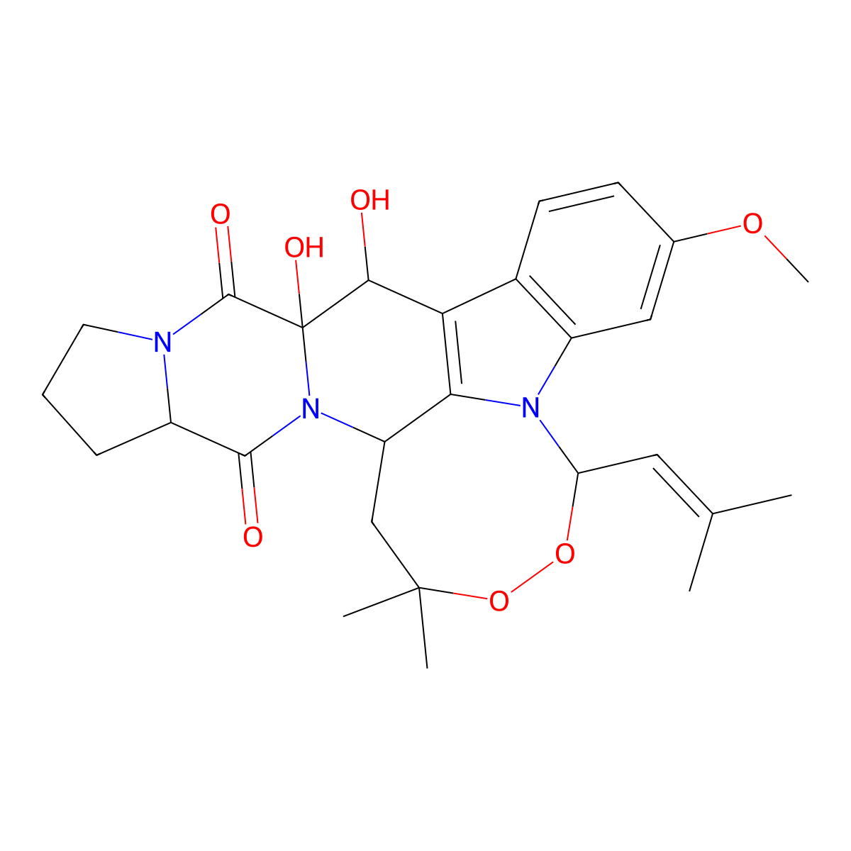 Verruculogen molecular structure, CAS 12771-72-1