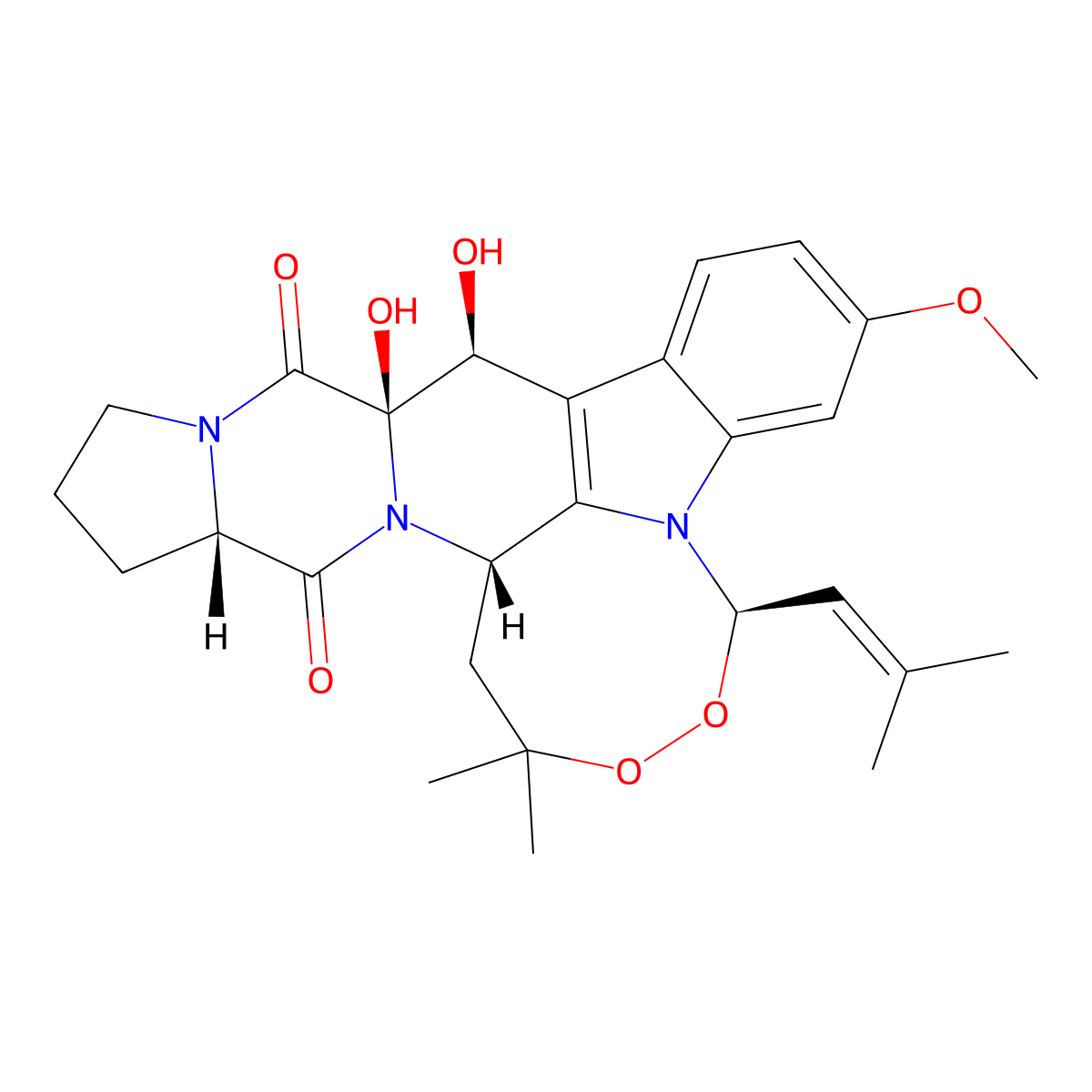 Verruculogen molecular structure, CAS 12771-72-1