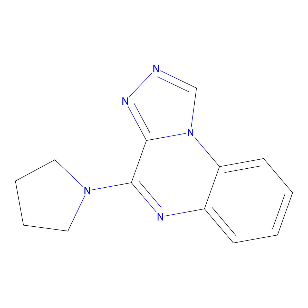 4-Pyrrolidin-1-yl-[1,2,4]triazolo[4,3-a]quinoxaline molecular structure, CAS 127710-40-1