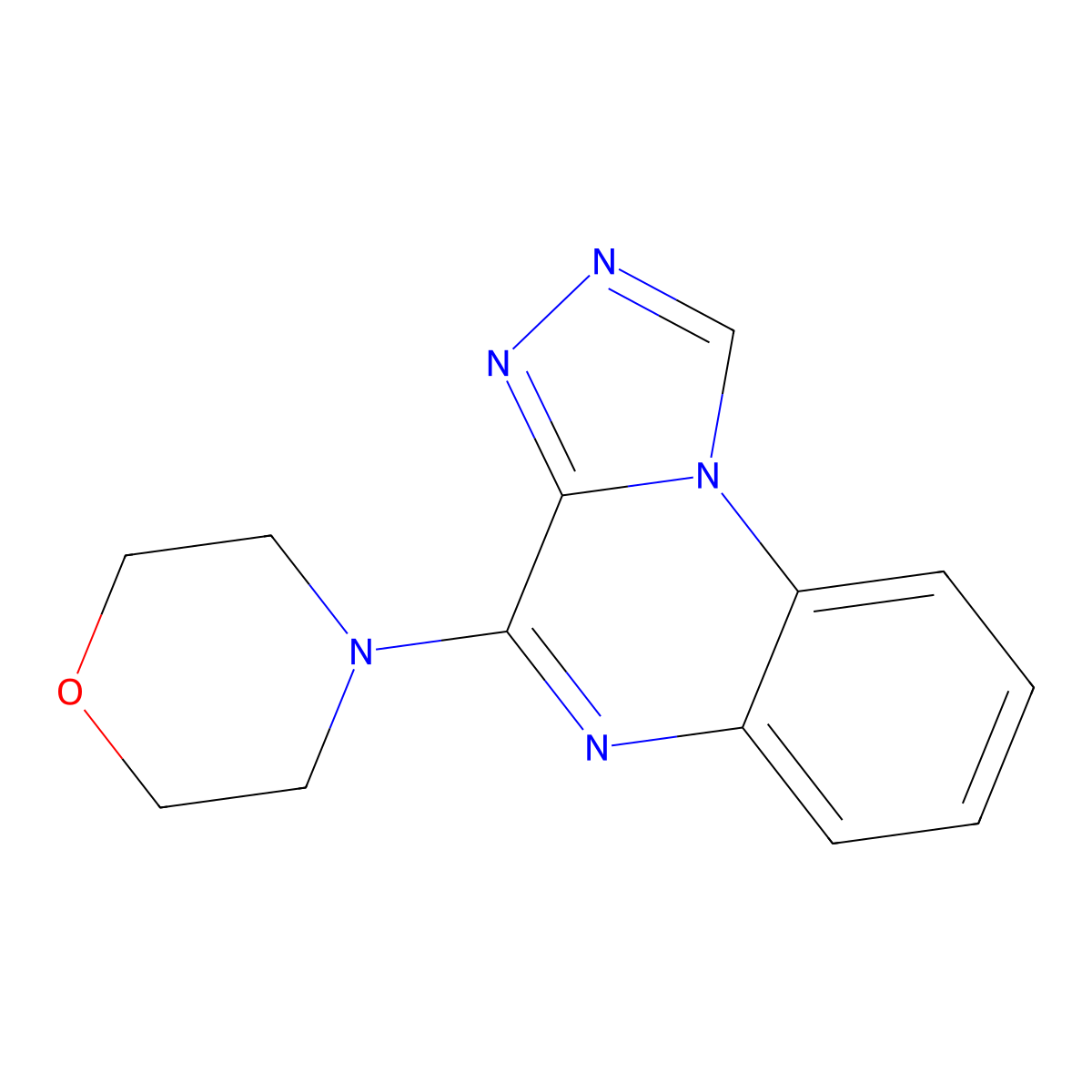 4-Morpholino[1,2,4]triazolo[4,3-a]quinoxaline molecular structure, CAS 127710-42-3