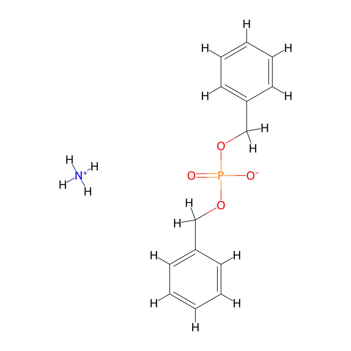 Ammonium dibenzyl phosphate molecular structure, CAS 1277151-44-6