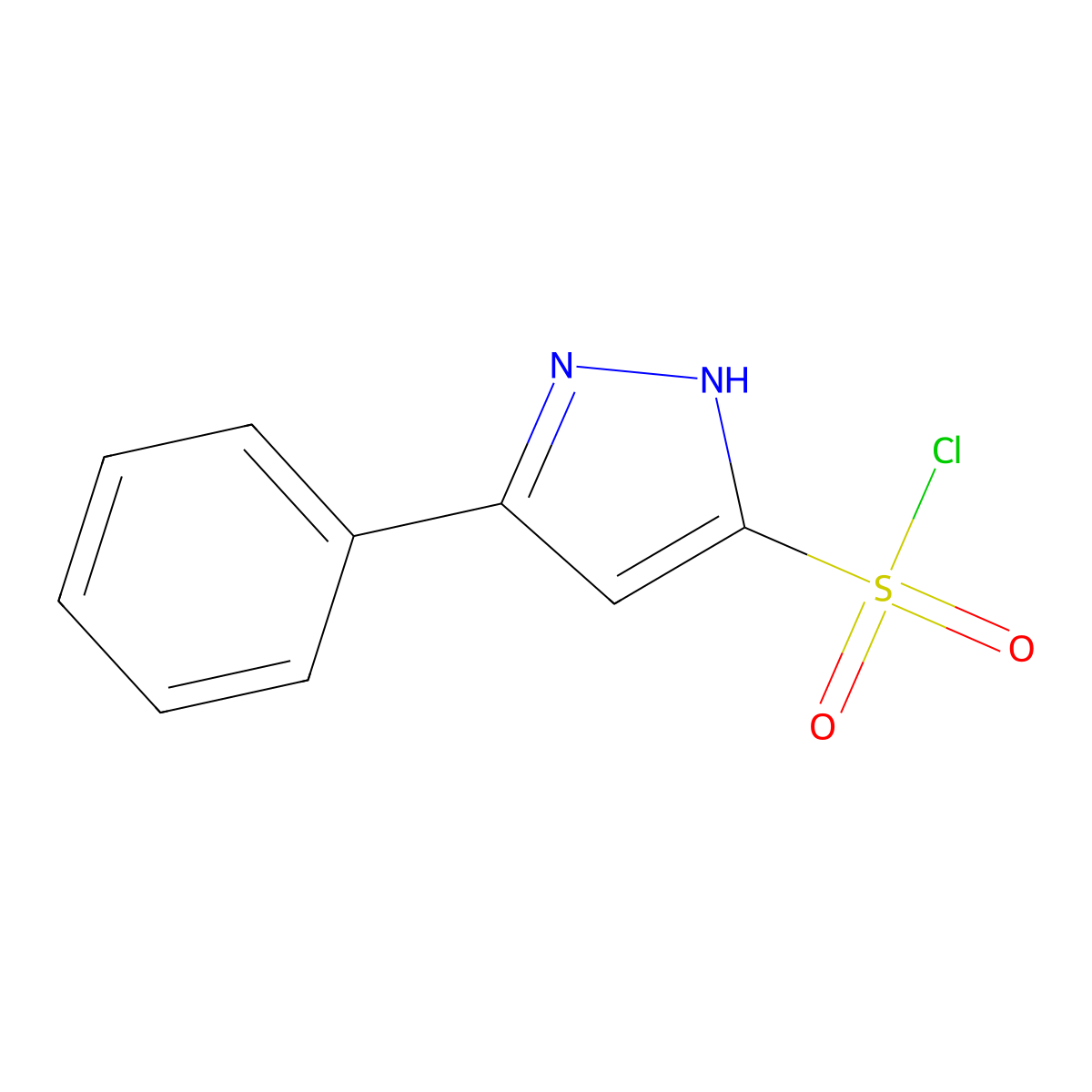 5-Phenyl-1H-pyrazole-3-sulfonyl chloride molecular structure, CAS 1277168-02-1