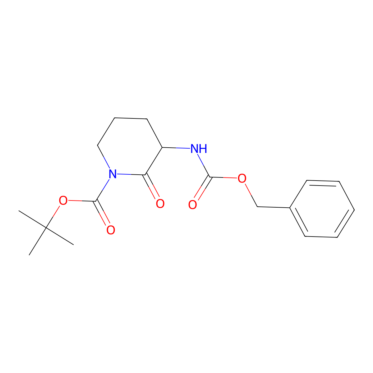 Tert-butyl (3S)-2-oxo-3-(phenylmethoxycarbonylamino)piperidine-1-carboxylate molecular structure, CAS 1277168-36-1
