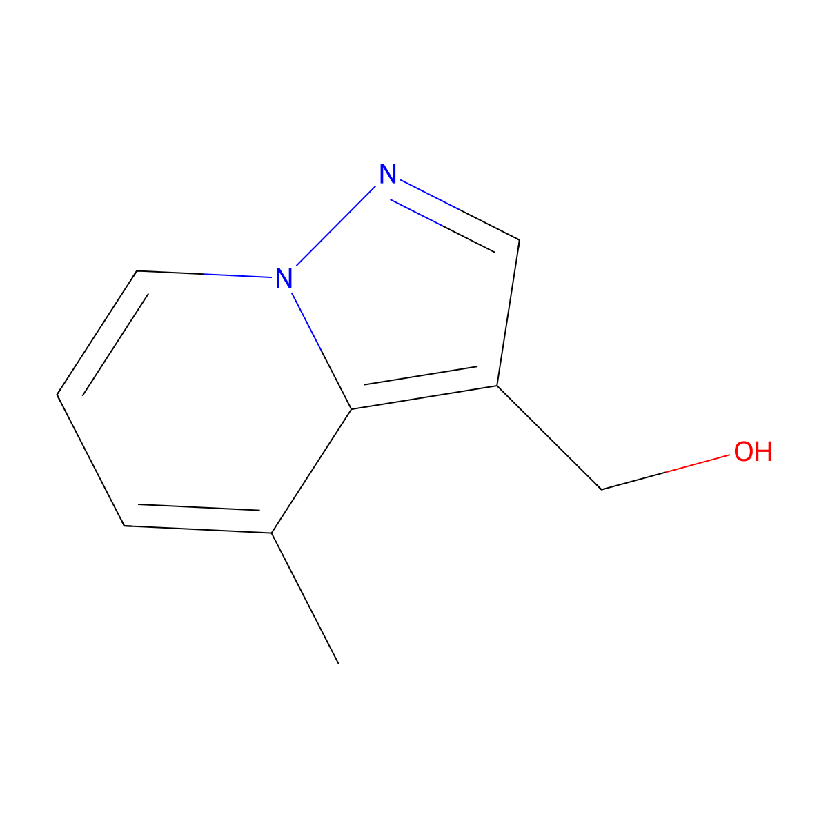 (4-Methylpyrazolo[1,5-a]pyridin-3-yl)methanol molecular structure, CAS 127717-26-4