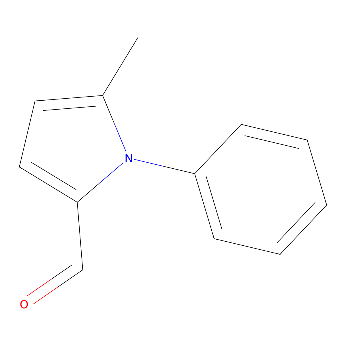 5-methyl-1-phenyl-1H-pyrrole-2-carbaldehyde molecular structure, CAS 127717-63-9