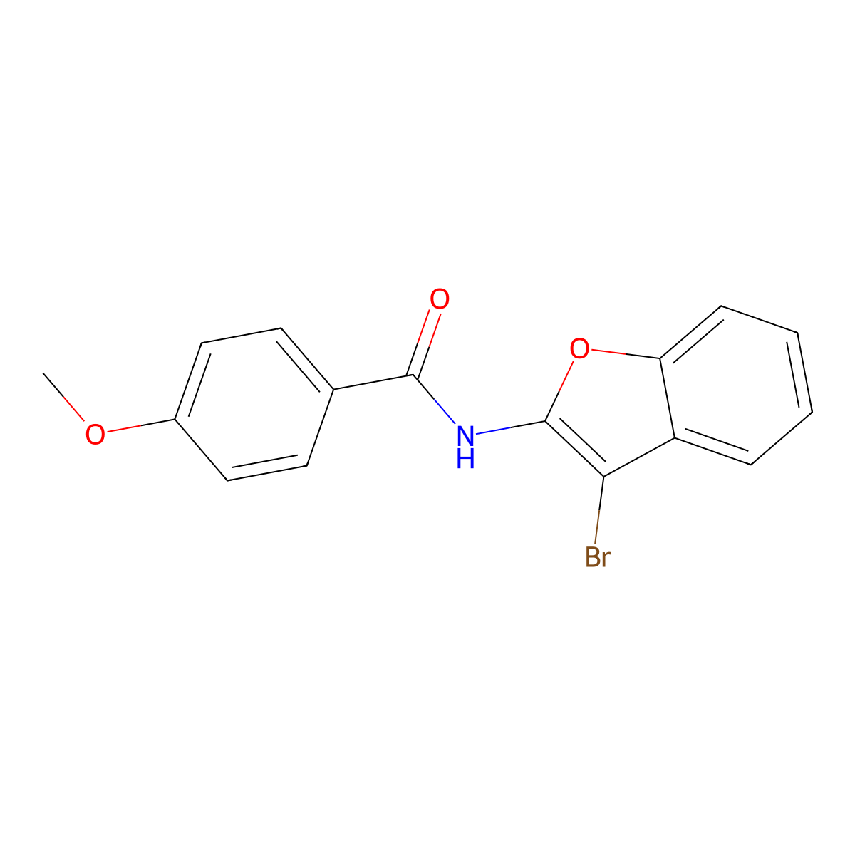 N-(3-Bromobenzofuran-2-yl)-4-methoxybenzamide molecular structure, CAS 1277175-87-7