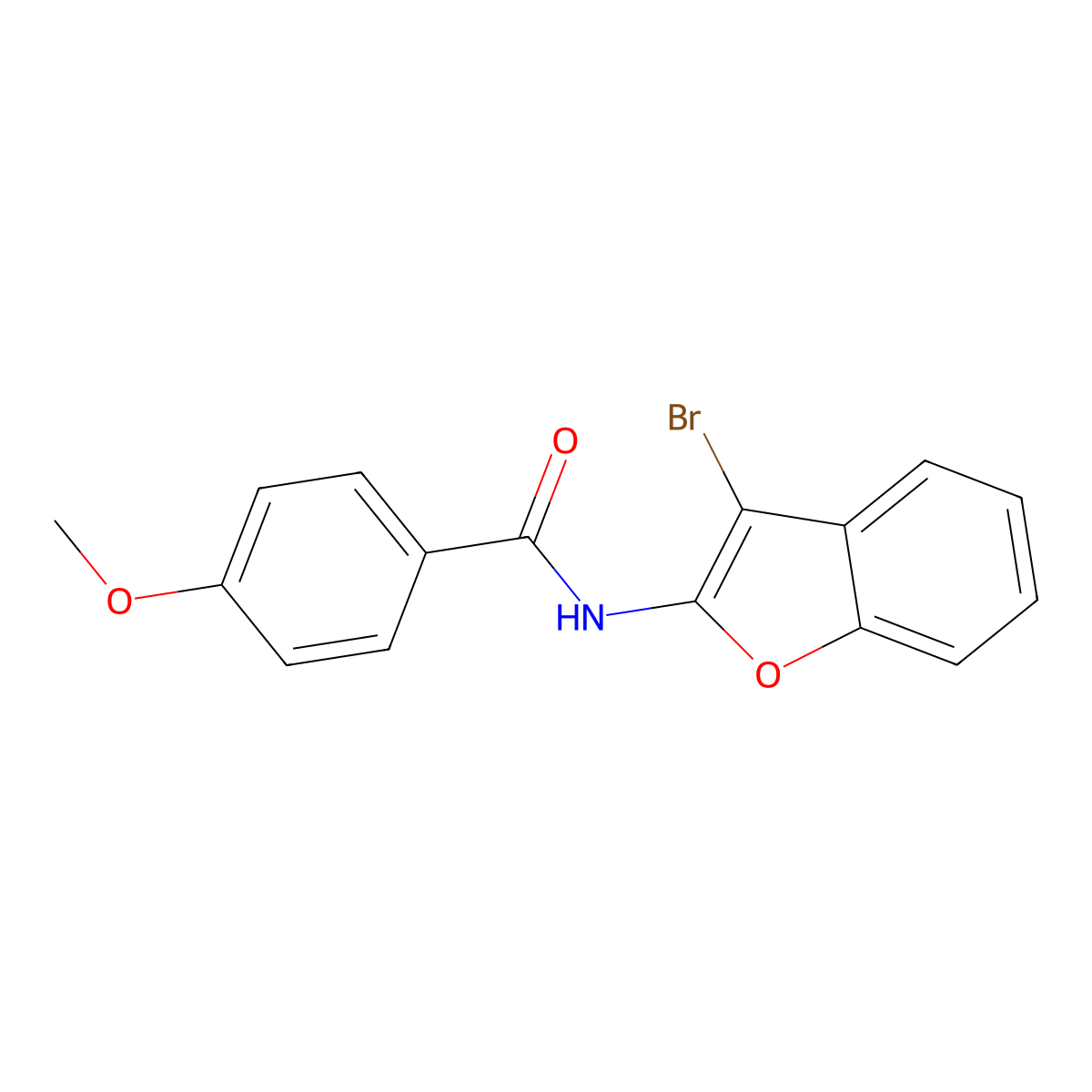 N-(3-Bromobenzofuran-2-yl)-4-methoxybenzamide molecular structure, CAS 1277175-87-7