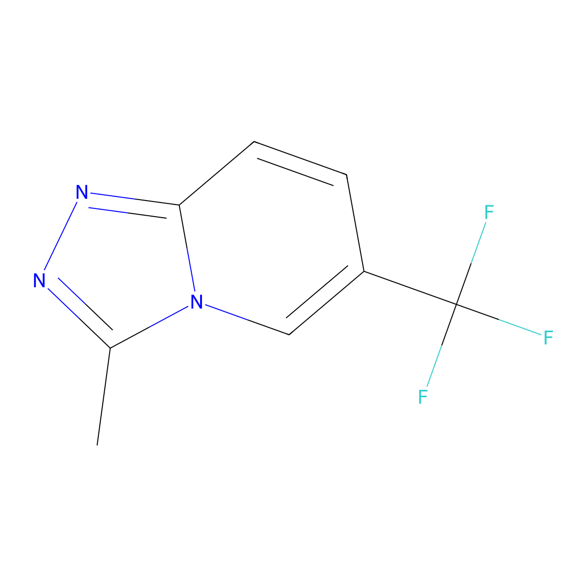 3-Methyl-6-(trifluoromethyl)-[1,2,4]triazolo[4,3-a]pyridine molecular structure, CAS 1277178-21-8