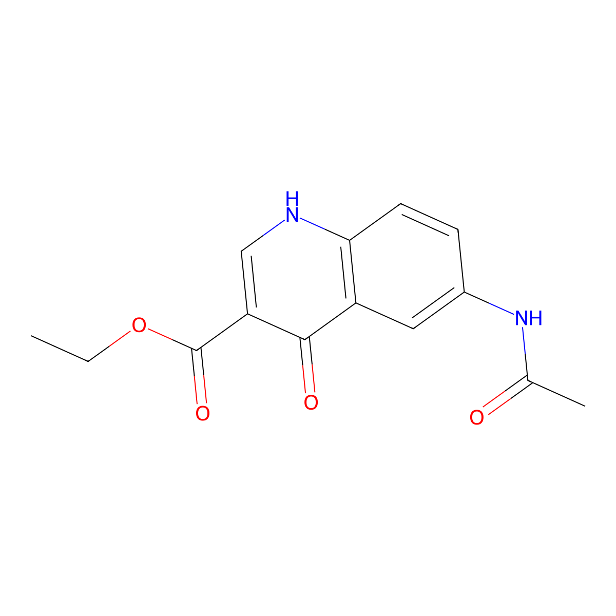 Ethyl 6-acetamido-4-hydroxyquinoline-3-carboxylate molecular structure, CAS 127720-03-0