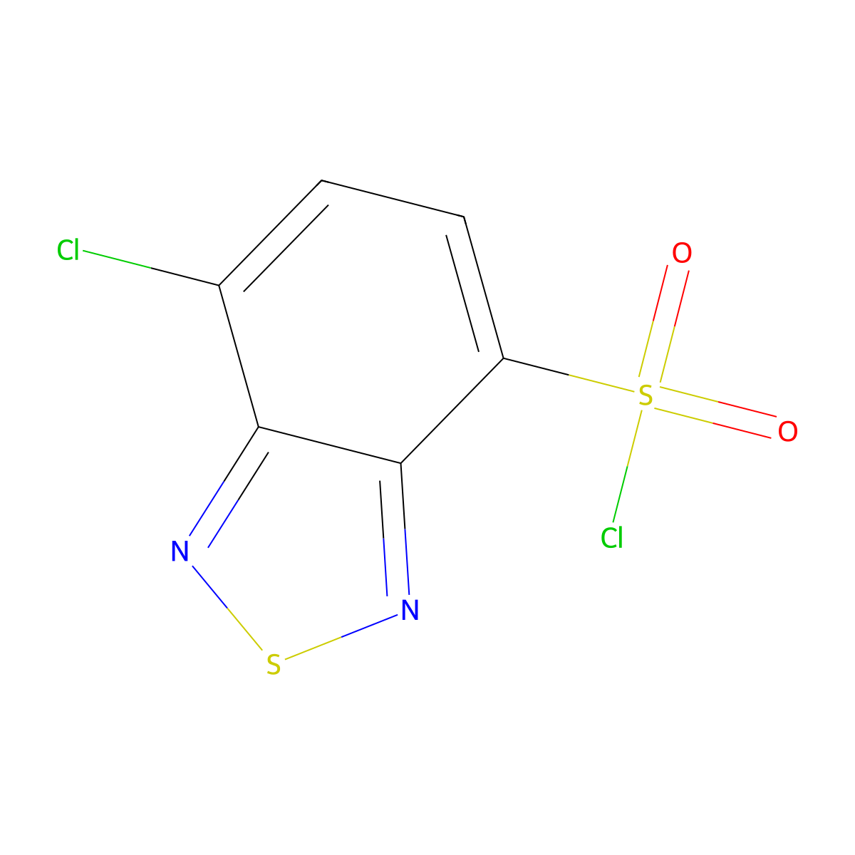 7-Chlorobenzo[c][1,2,5]thiadiazole-4-sulfonyl chloride molecular structure, CAS 127720-93-8