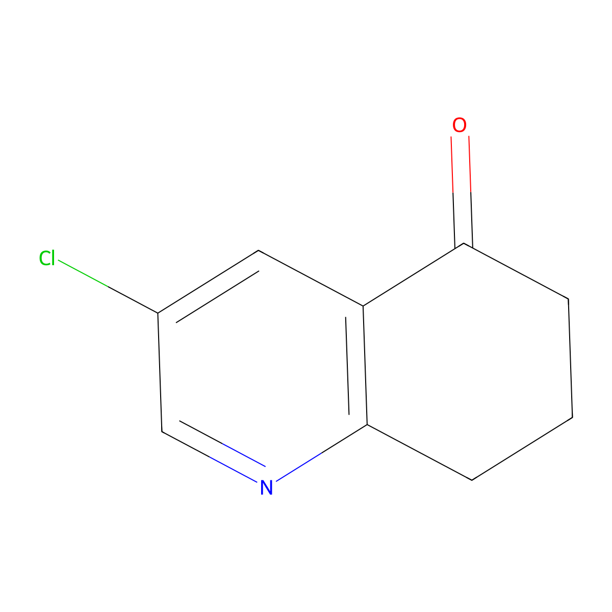3-Chloro-7,8-dihydroquinolin-5(6H)-one molecular structure, CAS 127724-75-8