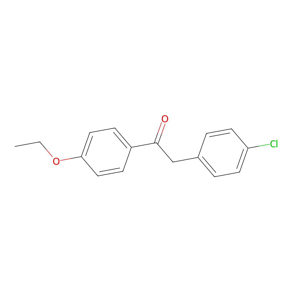 2-(4-Chlorophenyl)-1-(4-ethoxyphenyl)ethan-1-one molecular structure, CAS 127727-75-7