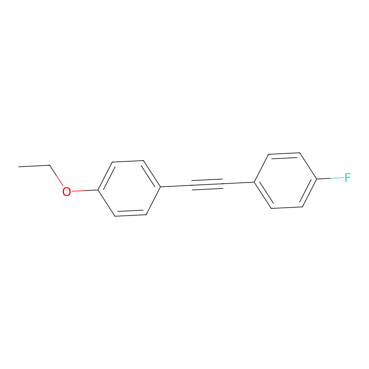 1-Ethoxy-4-(2-(4-fluorophenyl)ethynyl)benzene molecular structure, CAS 127727-79-1