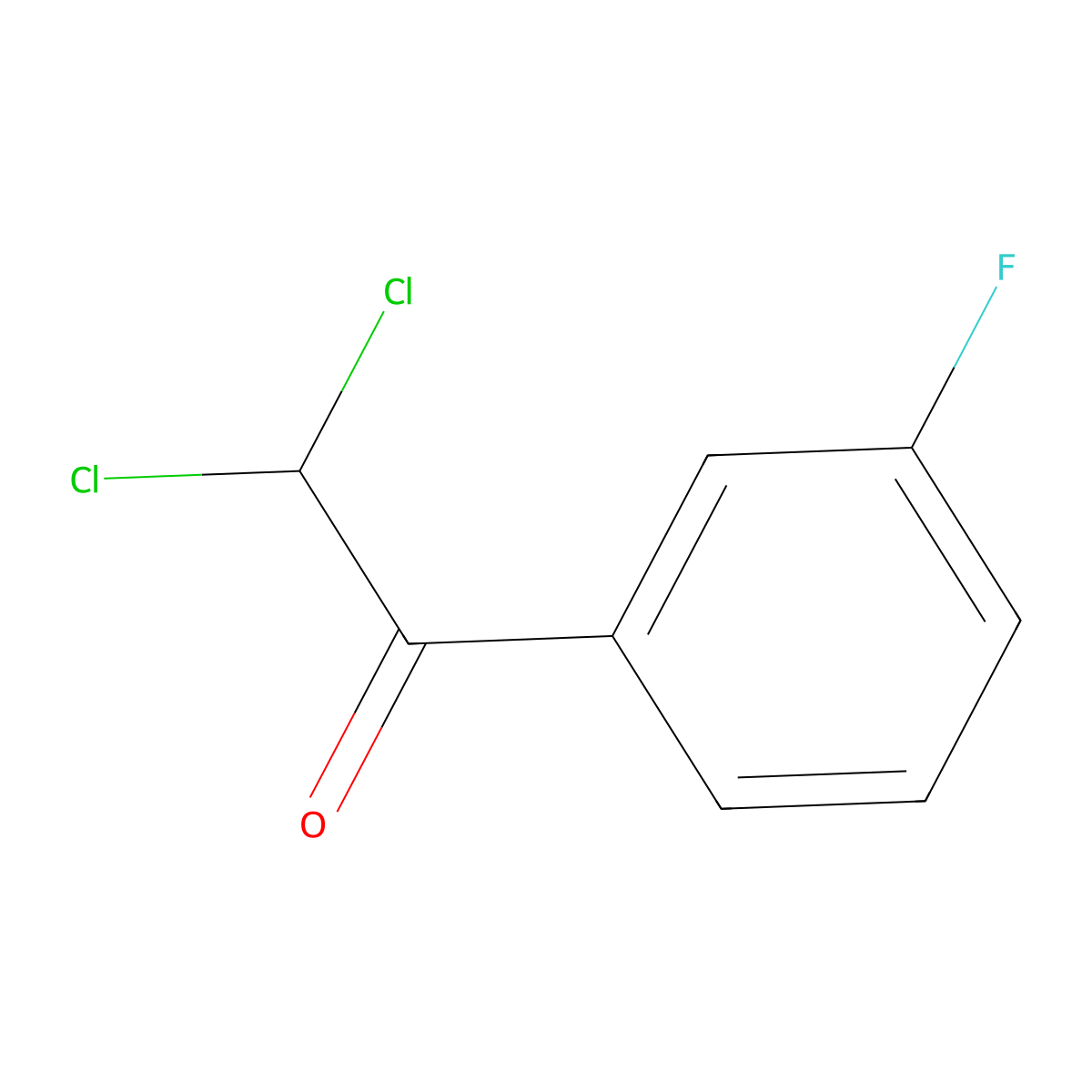 2,2-Dichloro-1-(3-fluorophenyl)ethan-1-one molecular structure, CAS 127728-55-6