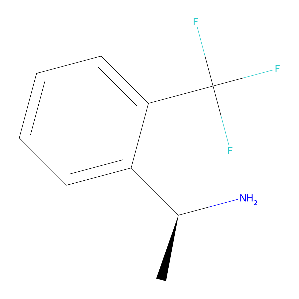 (1S)-1-(2-(Trifluoromethyl)phenyl)ethylamine molecular structure, CAS 127733-39-5