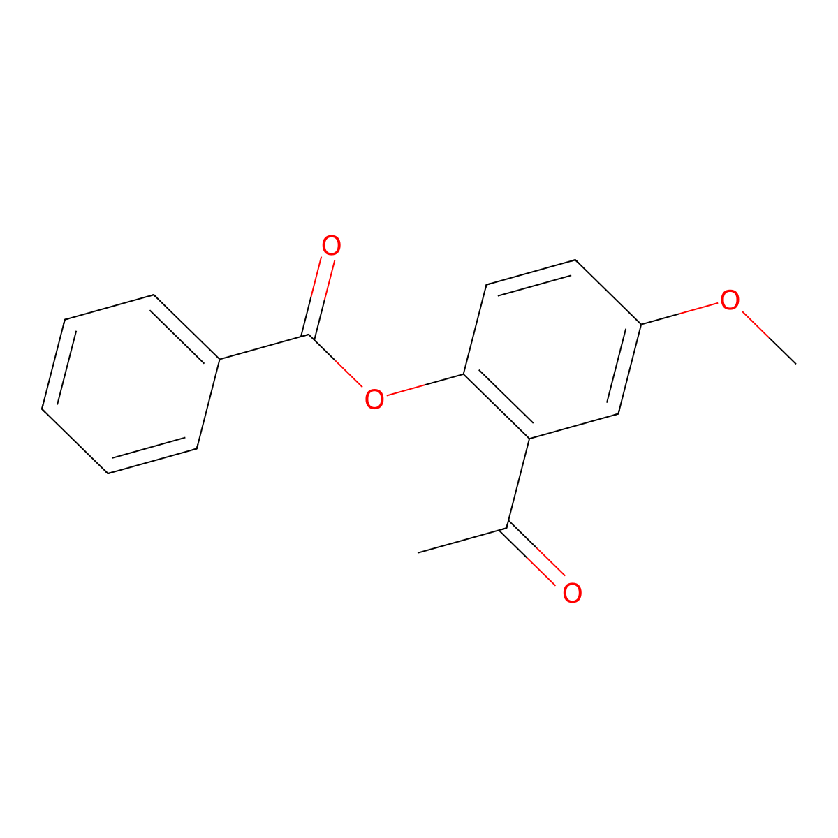 2-Acetyl-4-methoxyphenyl benzoate molecular structure, CAS 127745-66-8