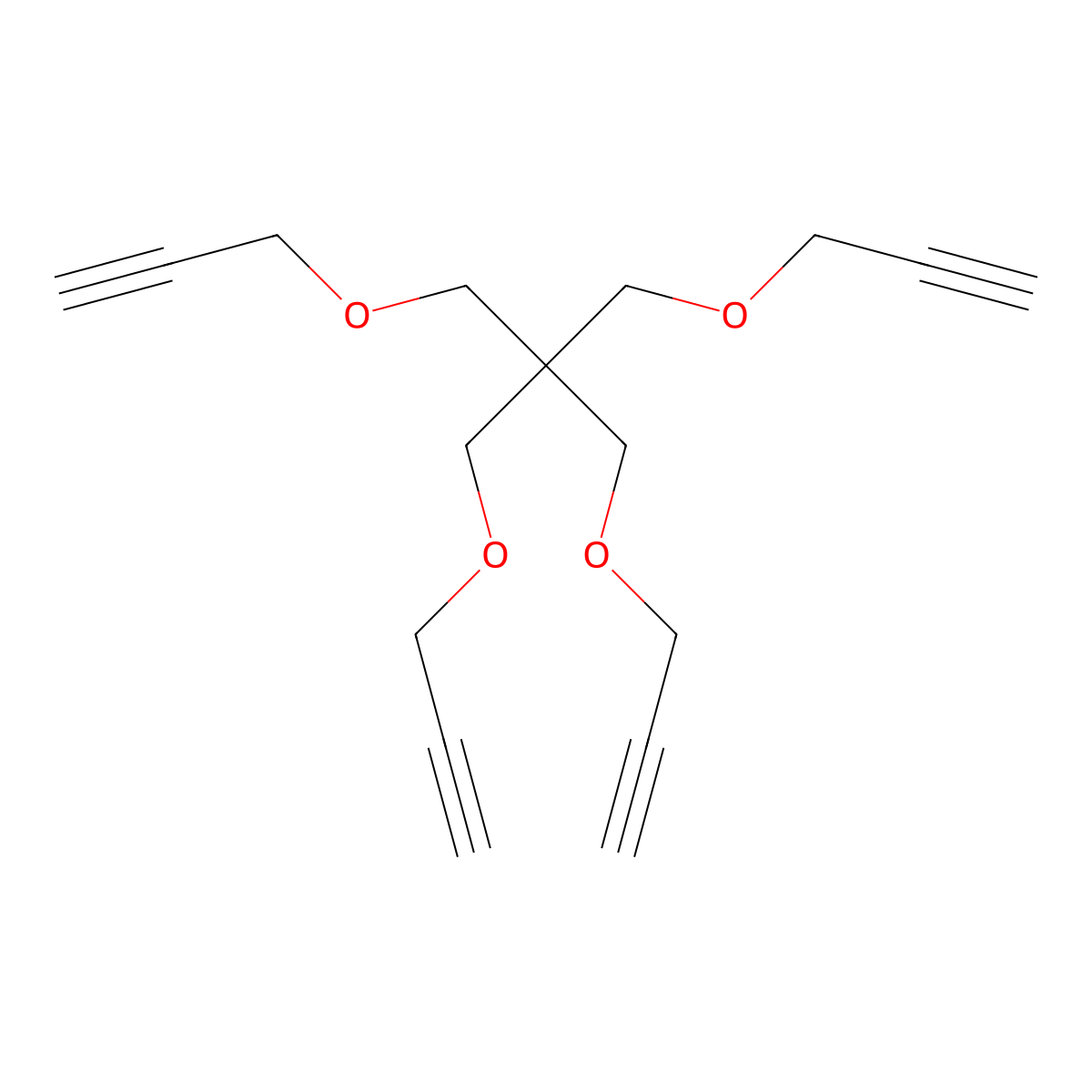 Tetrakis(2-propynyloxymethyl) methane molecular structure, CAS 127751-08-0