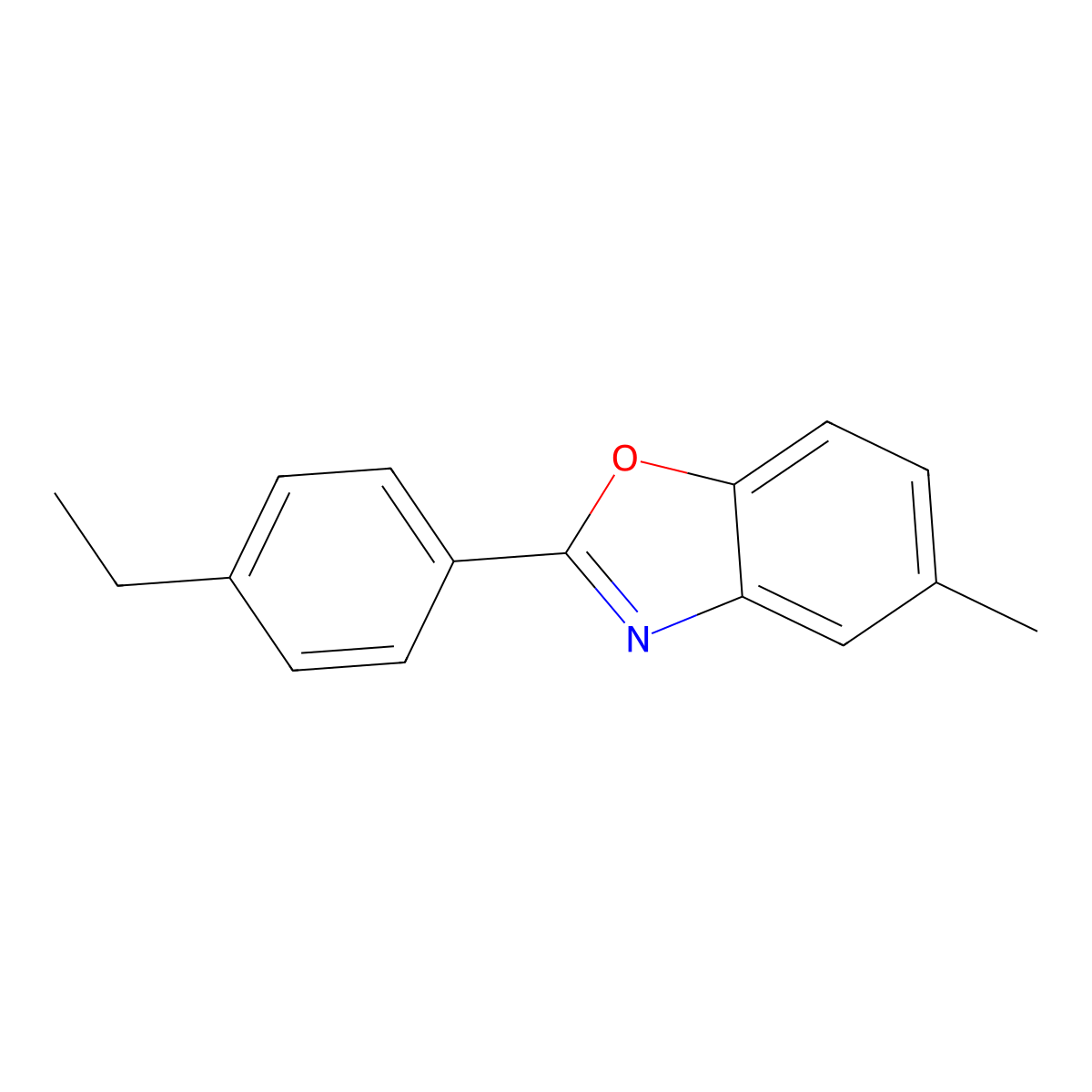 2-(4-Ethylphenyl)-5-methyl-1,3-benzoxazole molecular structure, CAS 127753-22-4