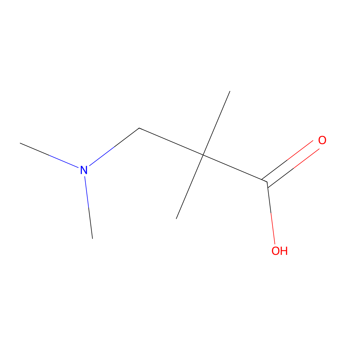 3-(Dimethylamino)-2,2-dimethylpropanoic acid molecular structure, CAS 127753-35-9