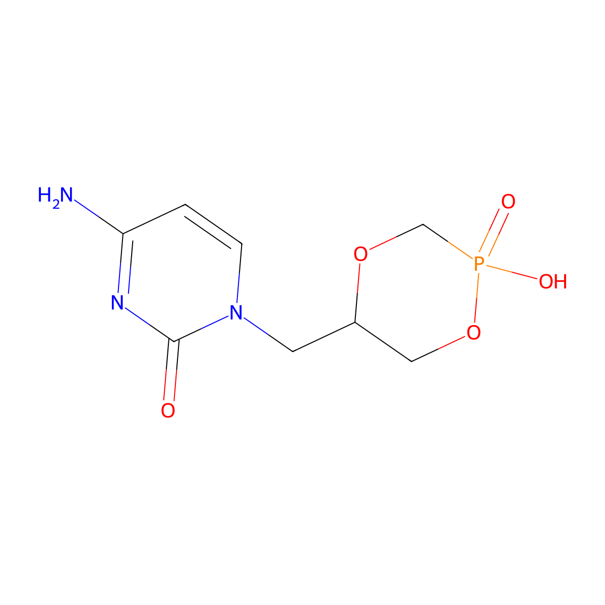 Cyclic HPMPC molecular structure, CAS 127757-45-3
