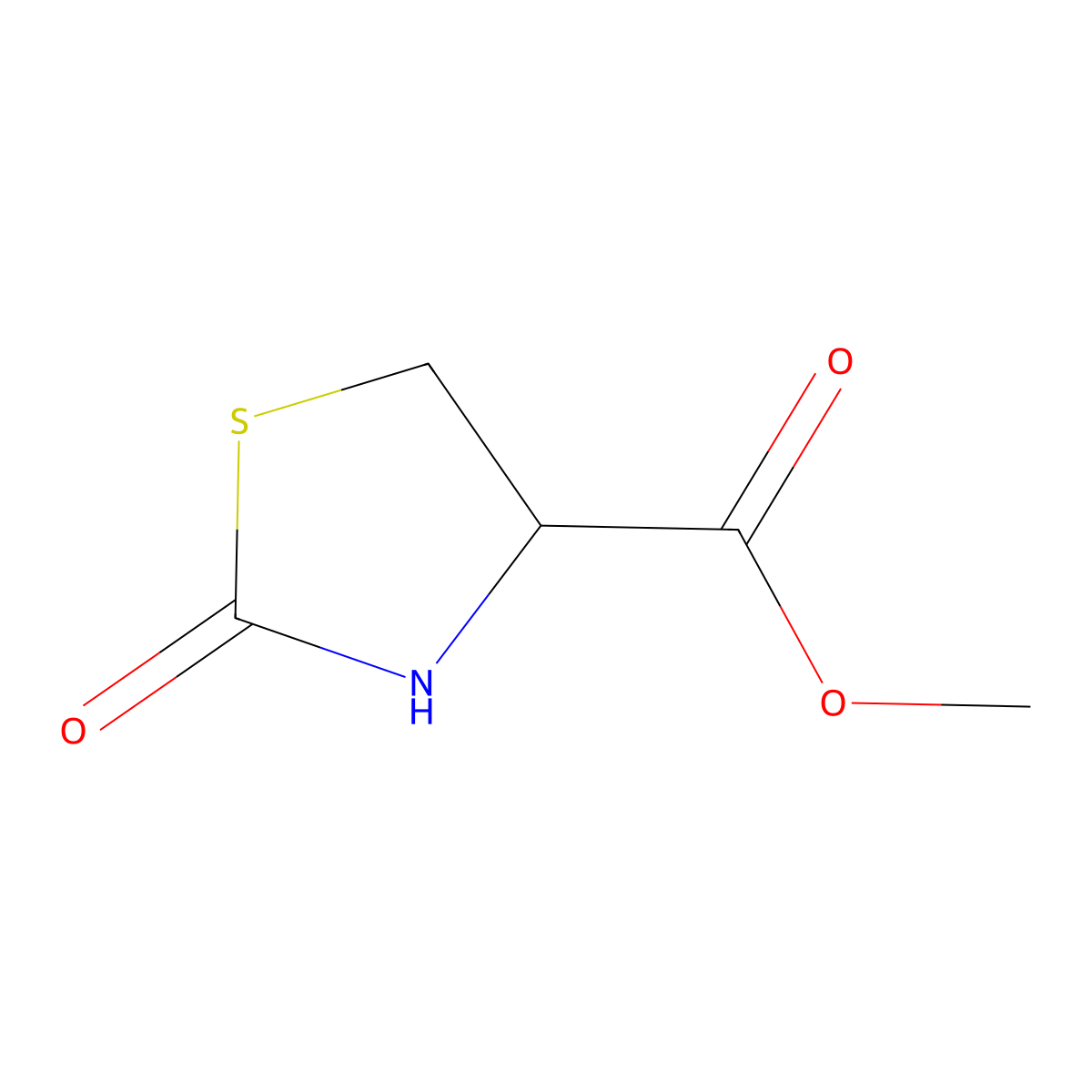 (R)-Methyl 2-oxothiazolidine-4-carboxylate molecular structure, CAS 127761-77-7