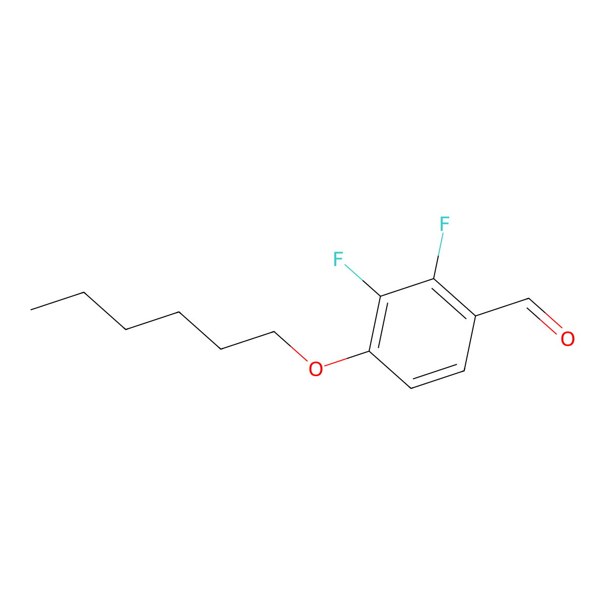 2,3-Difluoro-4-(hexyloxy)benzaldehyde molecular structure, CAS 1277641-45-8