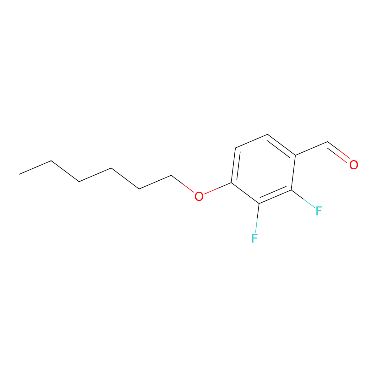 2,3-Difluoro-4-(hexyloxy)benzaldehyde molecular structure, CAS 1277641-45-8