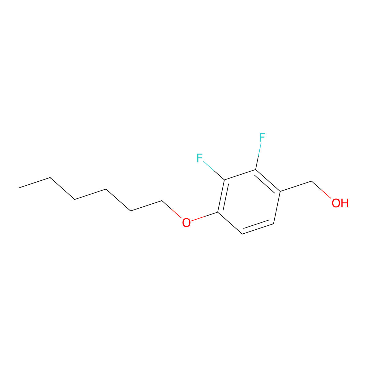 (2,3-Difluoro-4-(hexyloxy)phenyl)methanol molecular structure, CAS 1277641-46-9