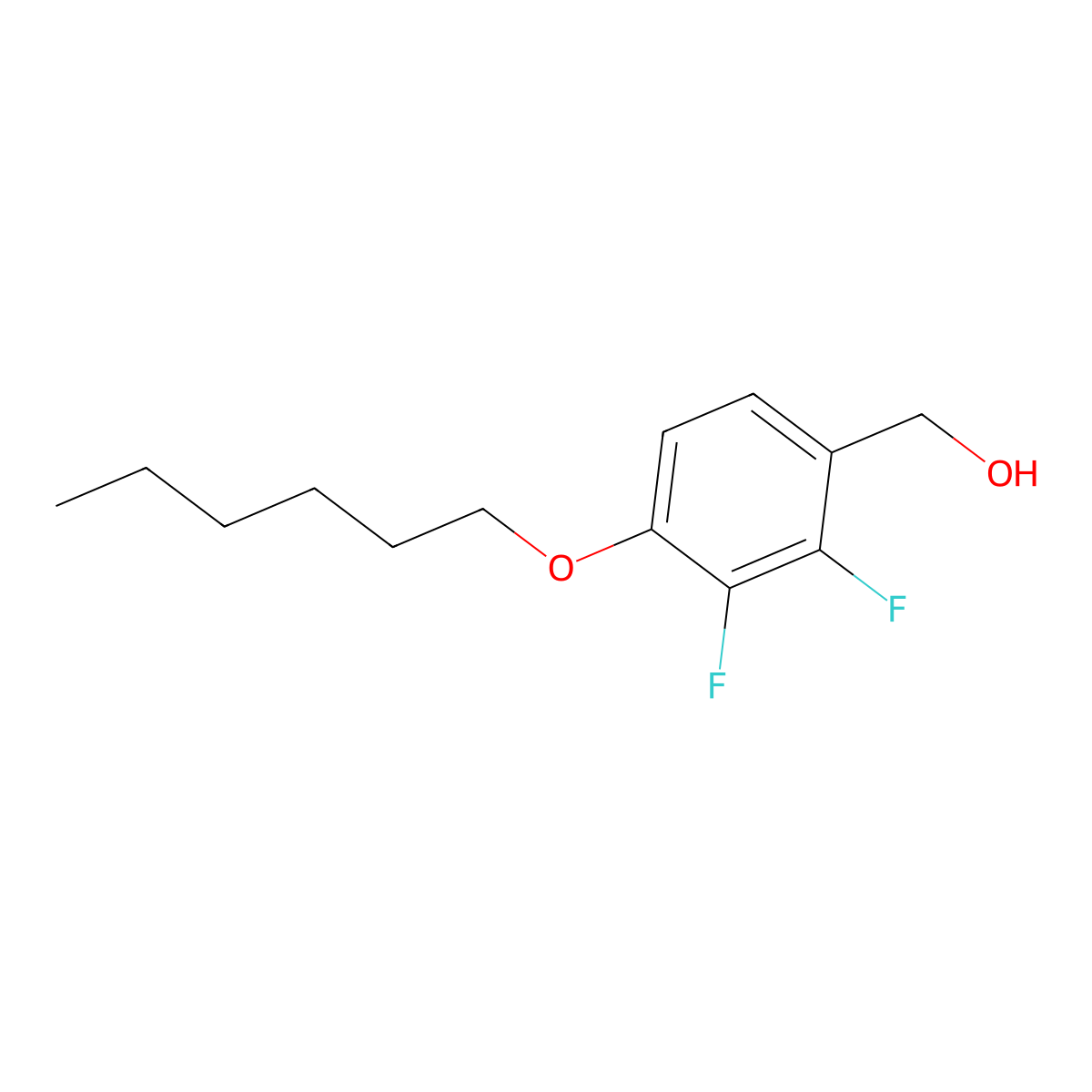 (2,3-Difluoro-4-(hexyloxy)phenyl)methanol molecular structure, CAS 1277641-46-9