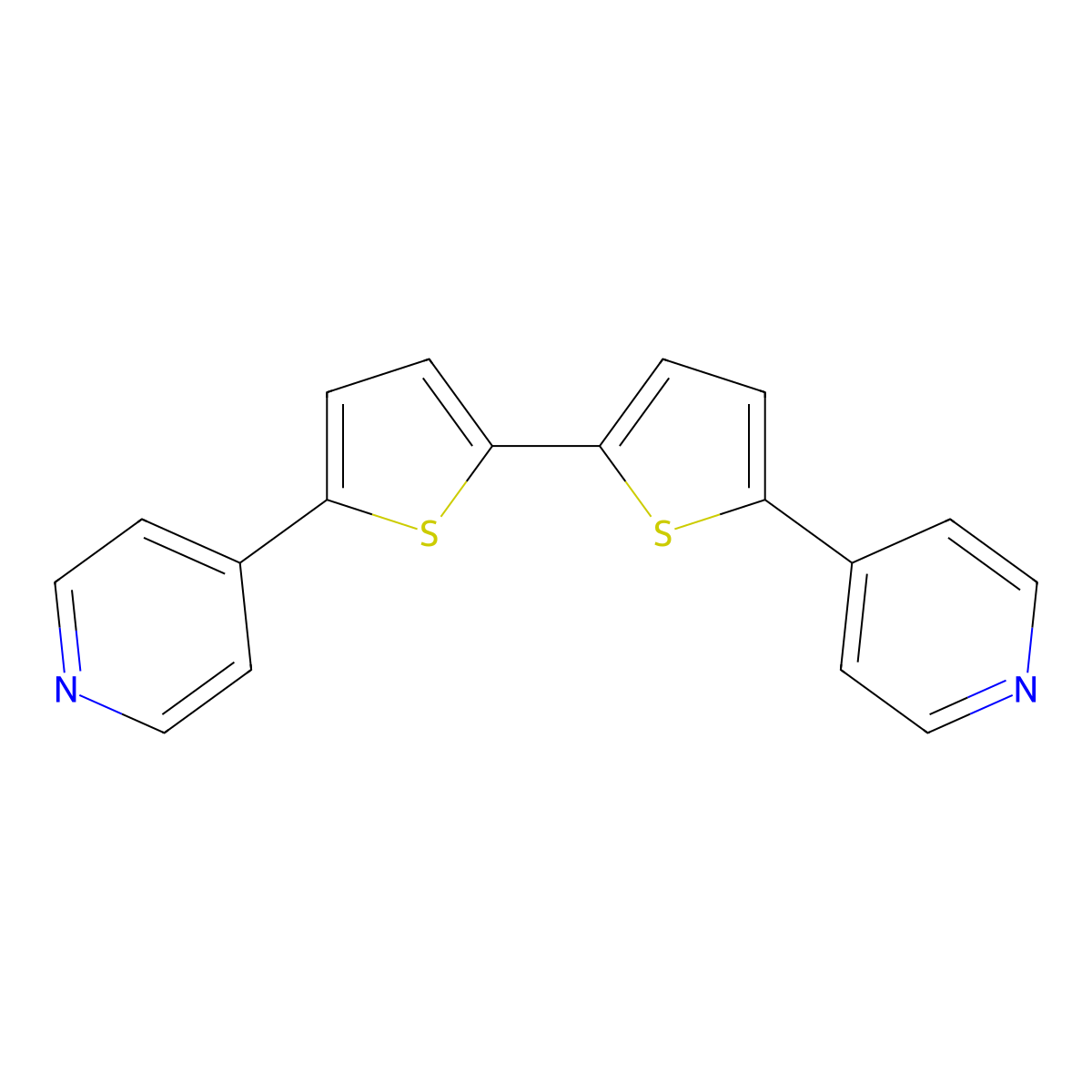 5,5'-Di(pyridin-4-yl)-2,2'-bithiophene molecular structure, CAS 127773-86-8