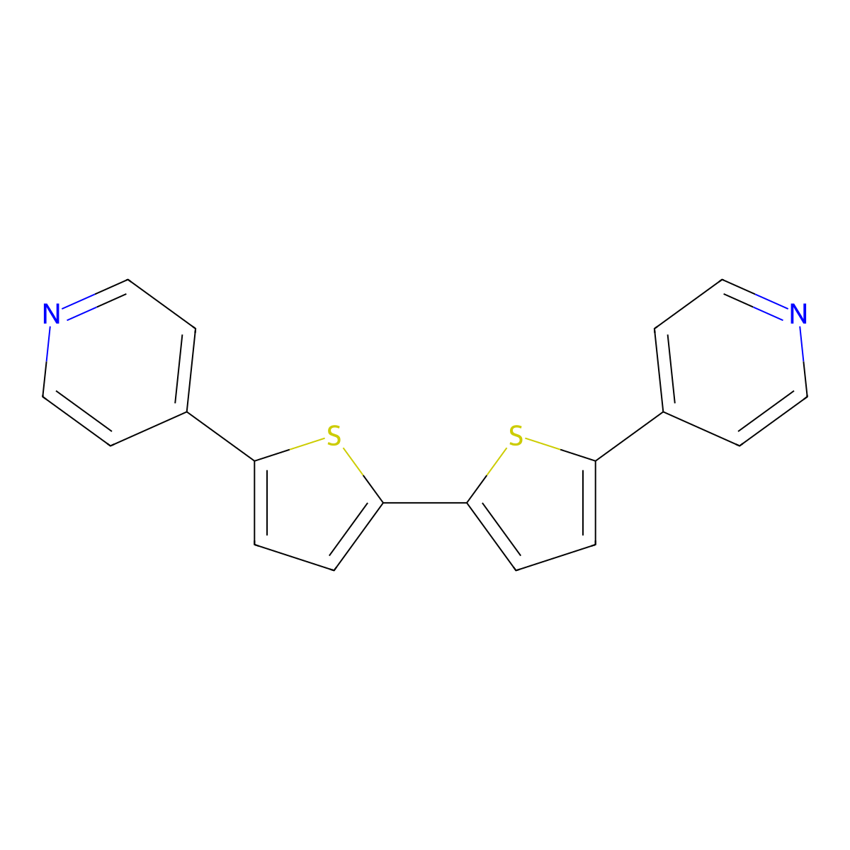 5,5'-Di(pyridin-4-yl)-2,2'-bithiophene molecular structure, CAS 127773-86-8