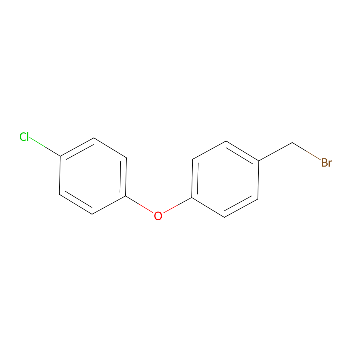 1-(Bromomethyl)-4-(4-chlorophenoxy)benzene molecular structure, CAS 127776-17-4