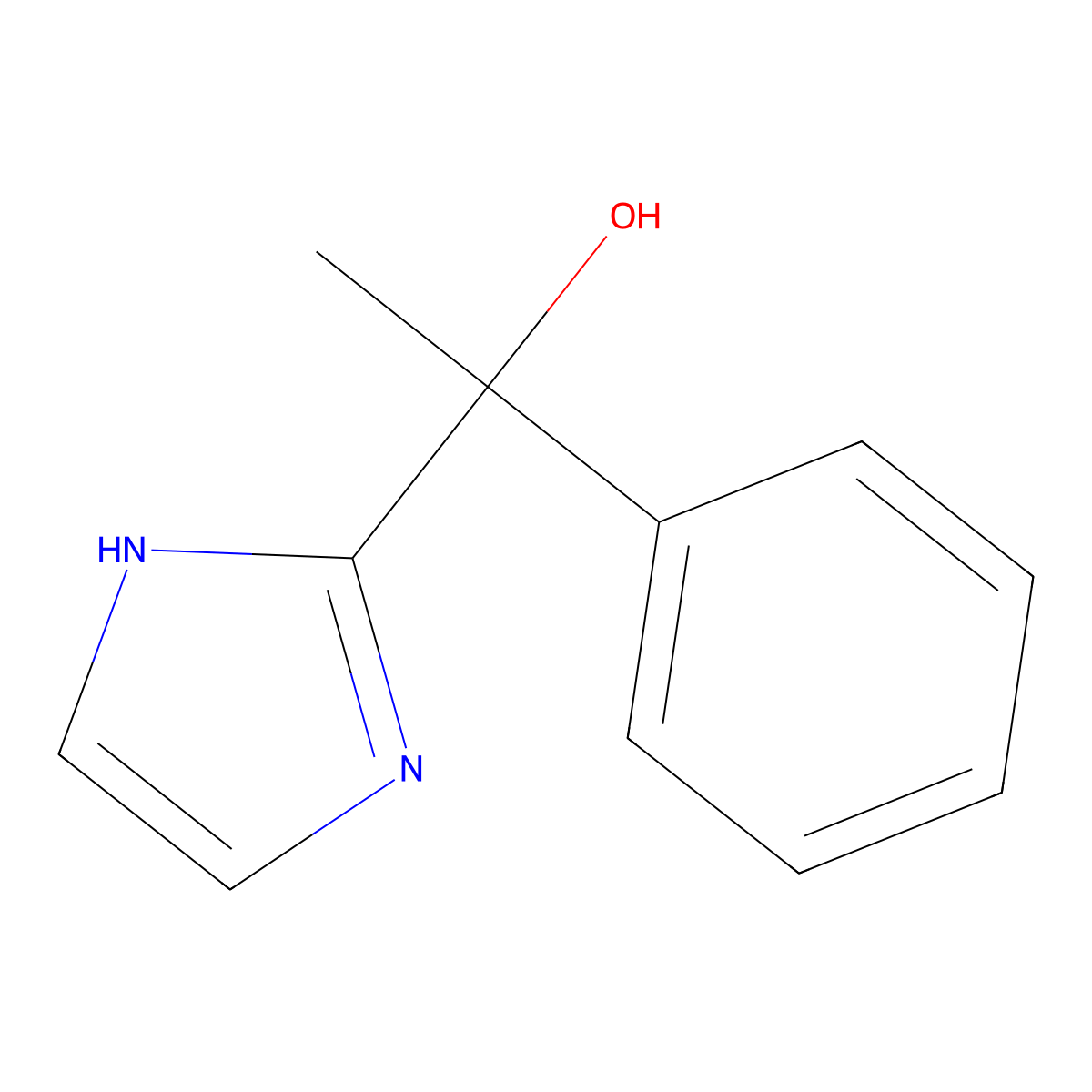 1-(1H-imidazol-2-yl)-1-phenylethan-1-ol molecular structure, CAS 127782-66-5
