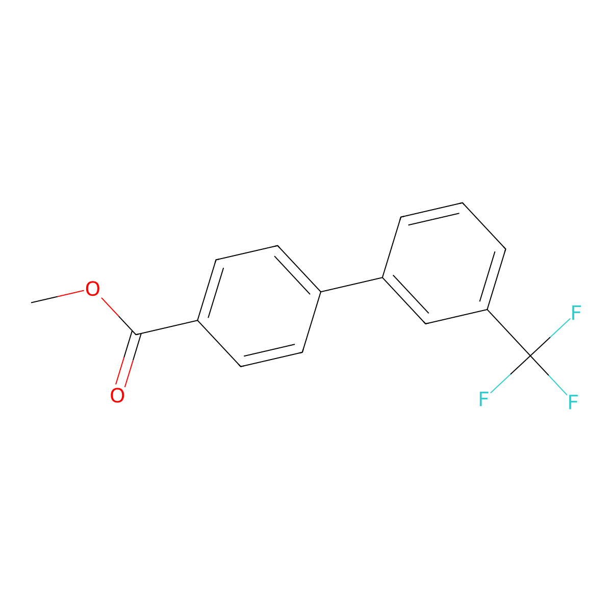 Methyl 3'-(trifluoromethyl)[1,1'-biphenyl]-4-carboxylate molecular structure, CAS 127783-72-6