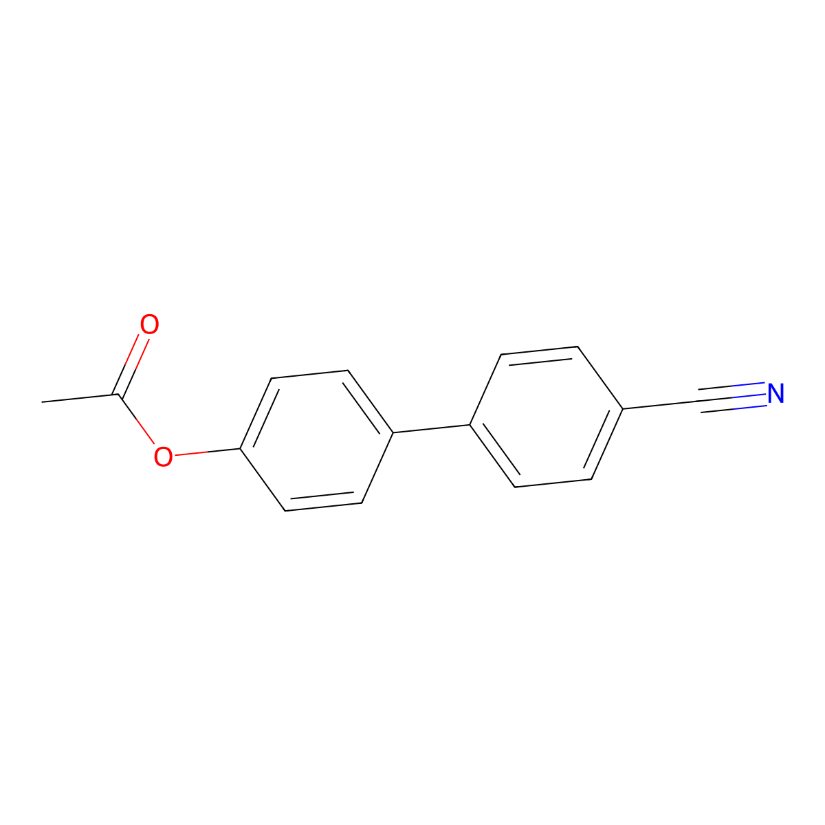 4'-Cyano[1,1'-biphenyl]-4-yl acetate molecular structure, CAS 127783-75-9