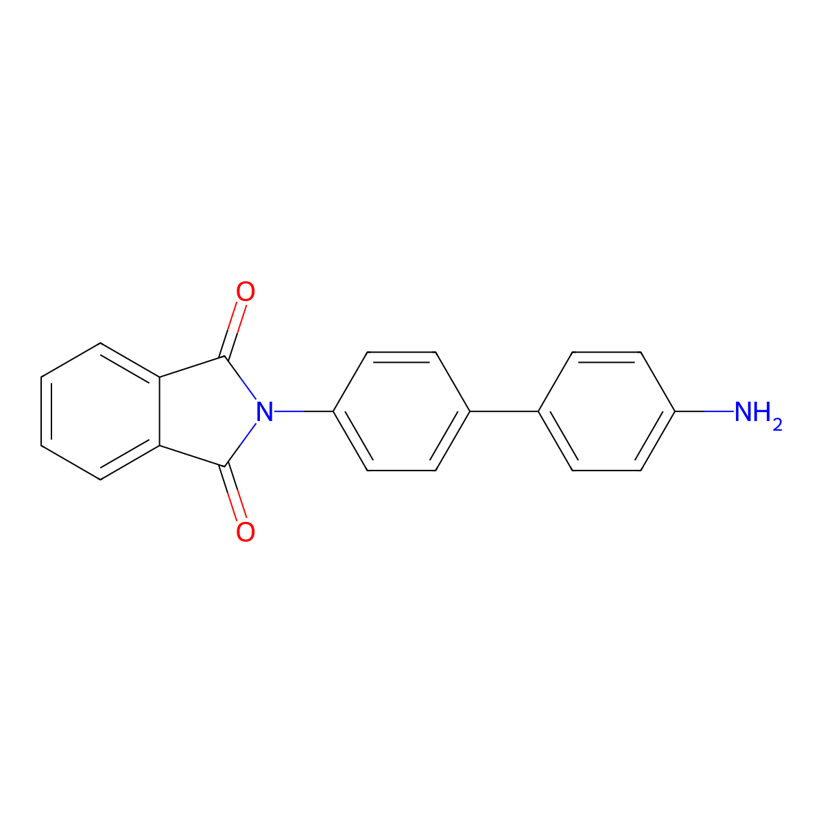 2-[4-(4-Aminophenyl)phenyl]isoindole-1,3-dione molecular structure, CAS 127784-27-4
