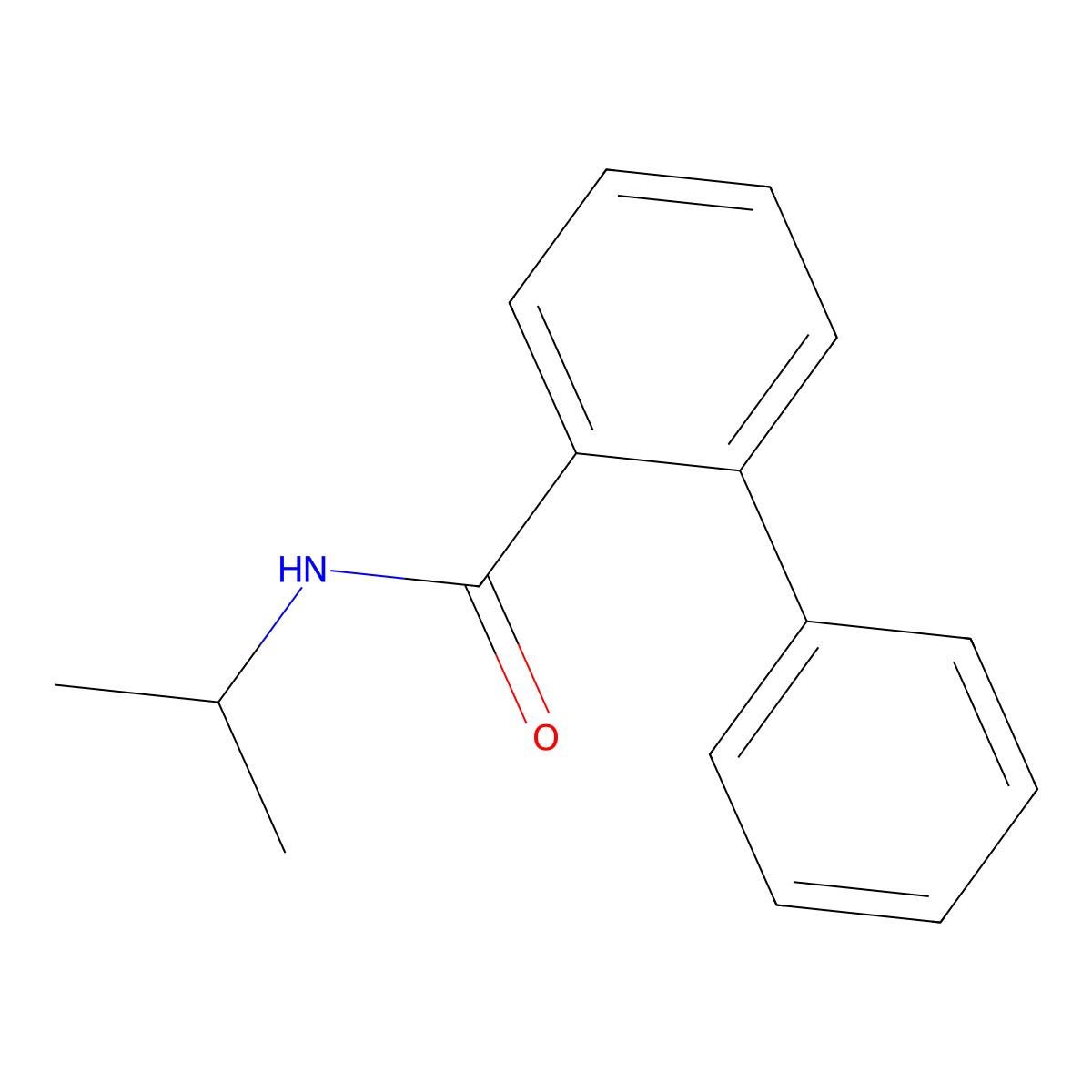 N-isopropyl-2-biphenylcarboxamide molecular structure, CAS 127786-91-8