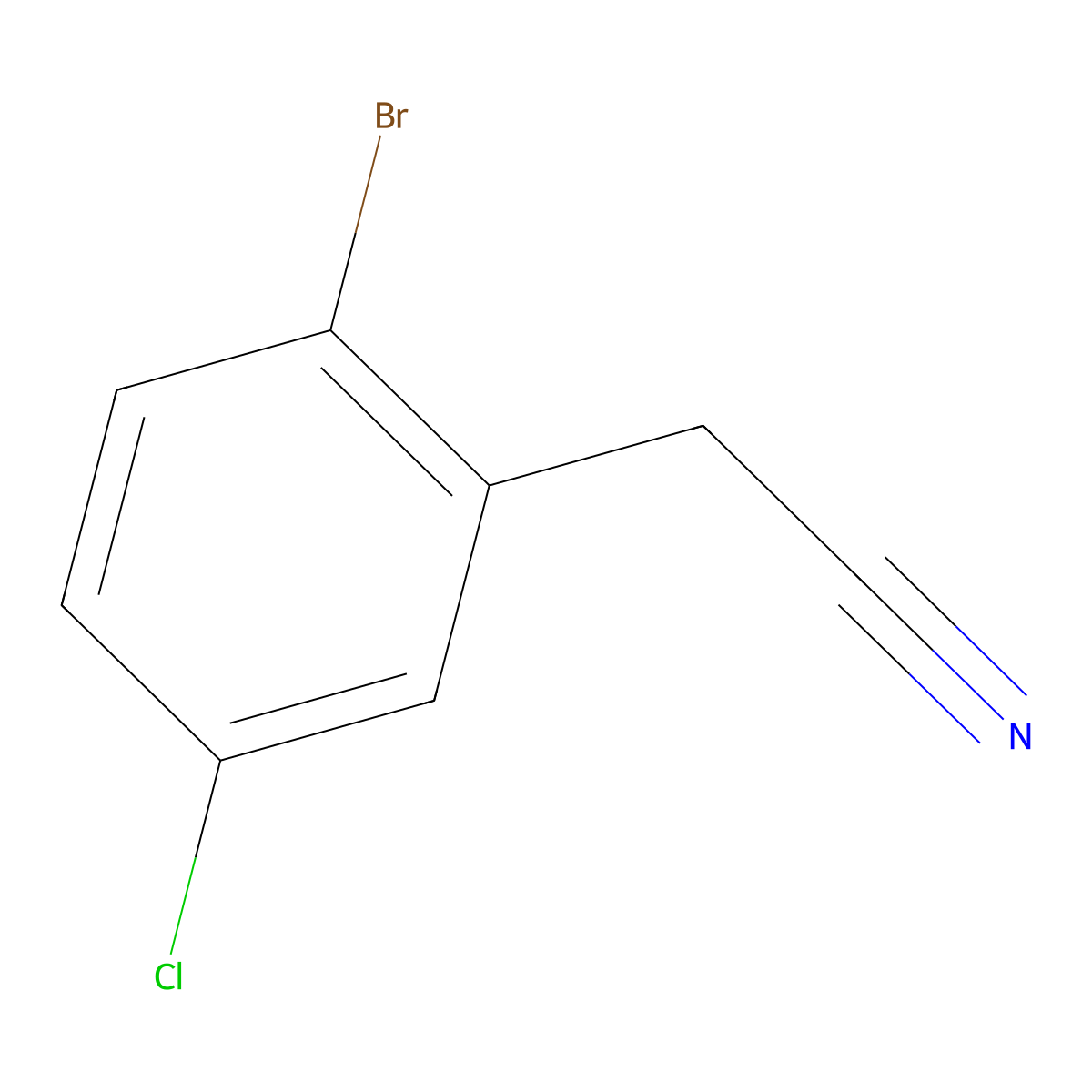 2-(2-Bromo-5-chlorophenyl)acetonitrile molecular structure, CAS 127792-49-8