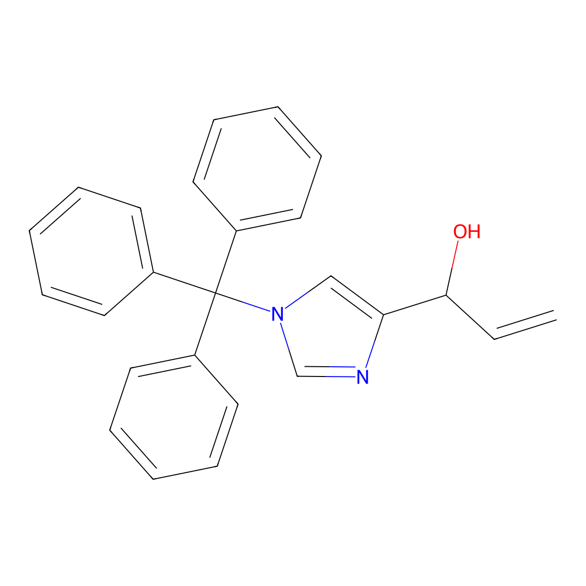 1-(1-Tritylimidazol-4-yl)prop-2-en-1-ol molecular structure, CAS 127798-61-2
