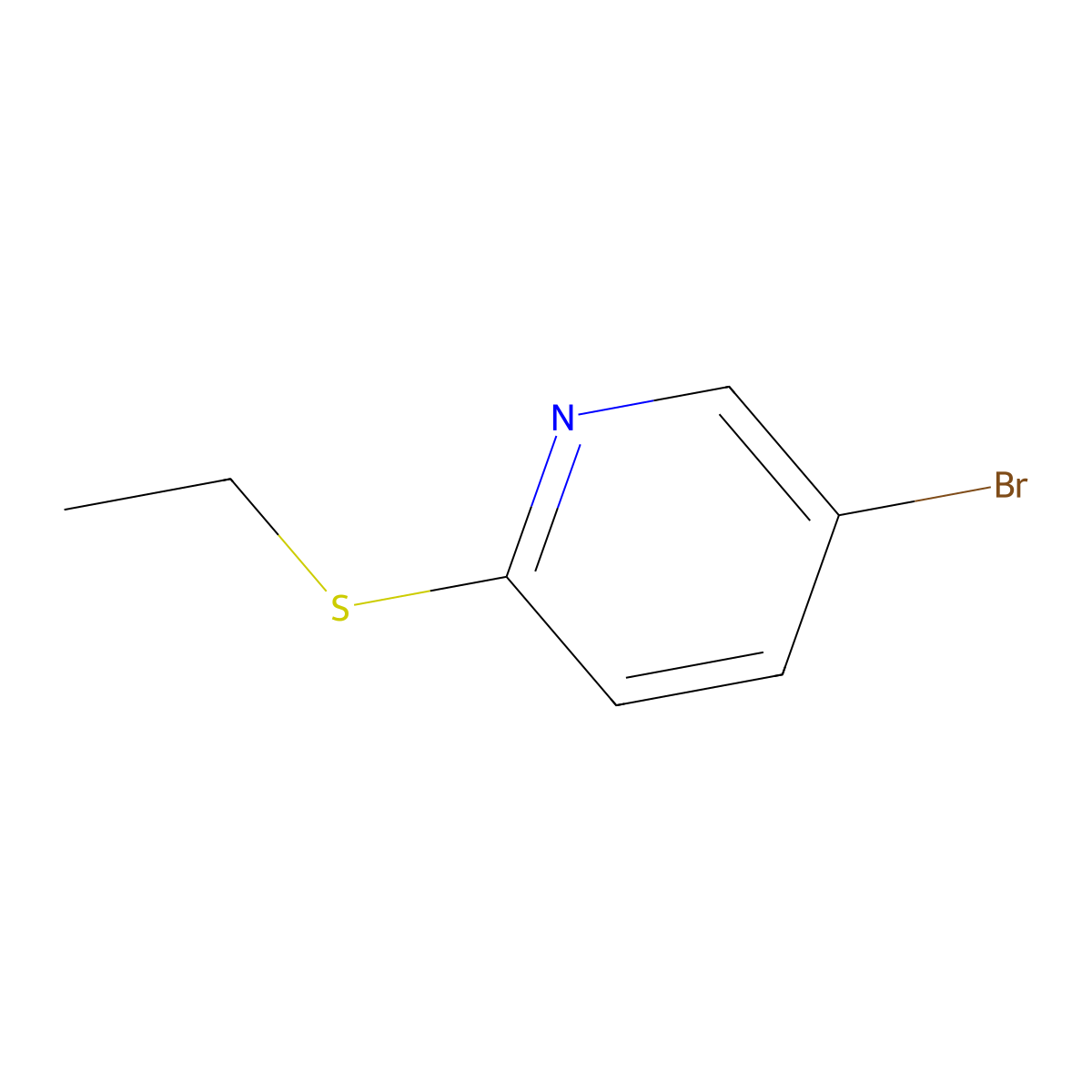 5-Bromo-2-(ethylsulfanyl)pyridine molecular structure, CAS 127800-66-2