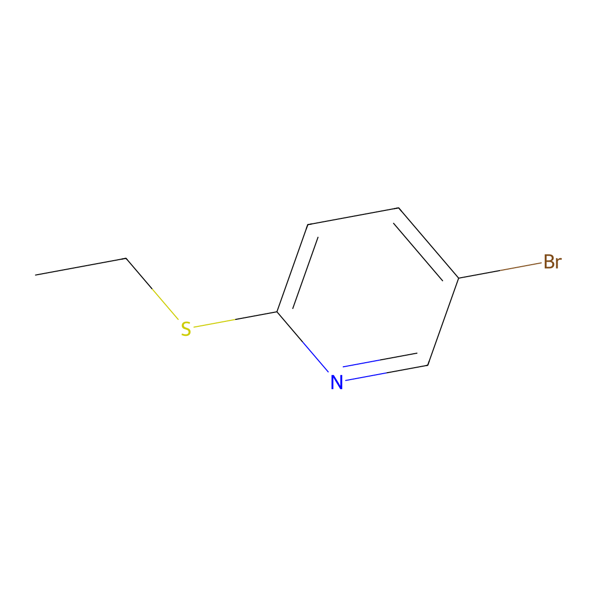 5-Bromo-2-(ethylsulfanyl)pyridine molecular structure, CAS 127800-66-2