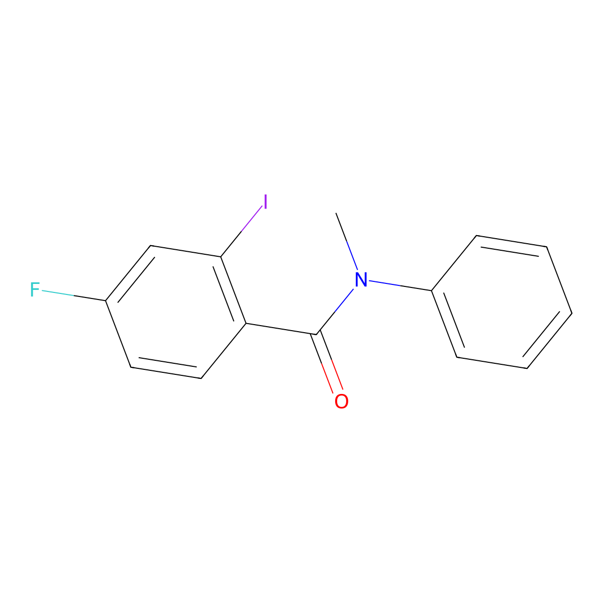 4-fluoro-2-iodo-N-methyl-N-phenylbenzamide molecular structure, CAS 1278001-17-4