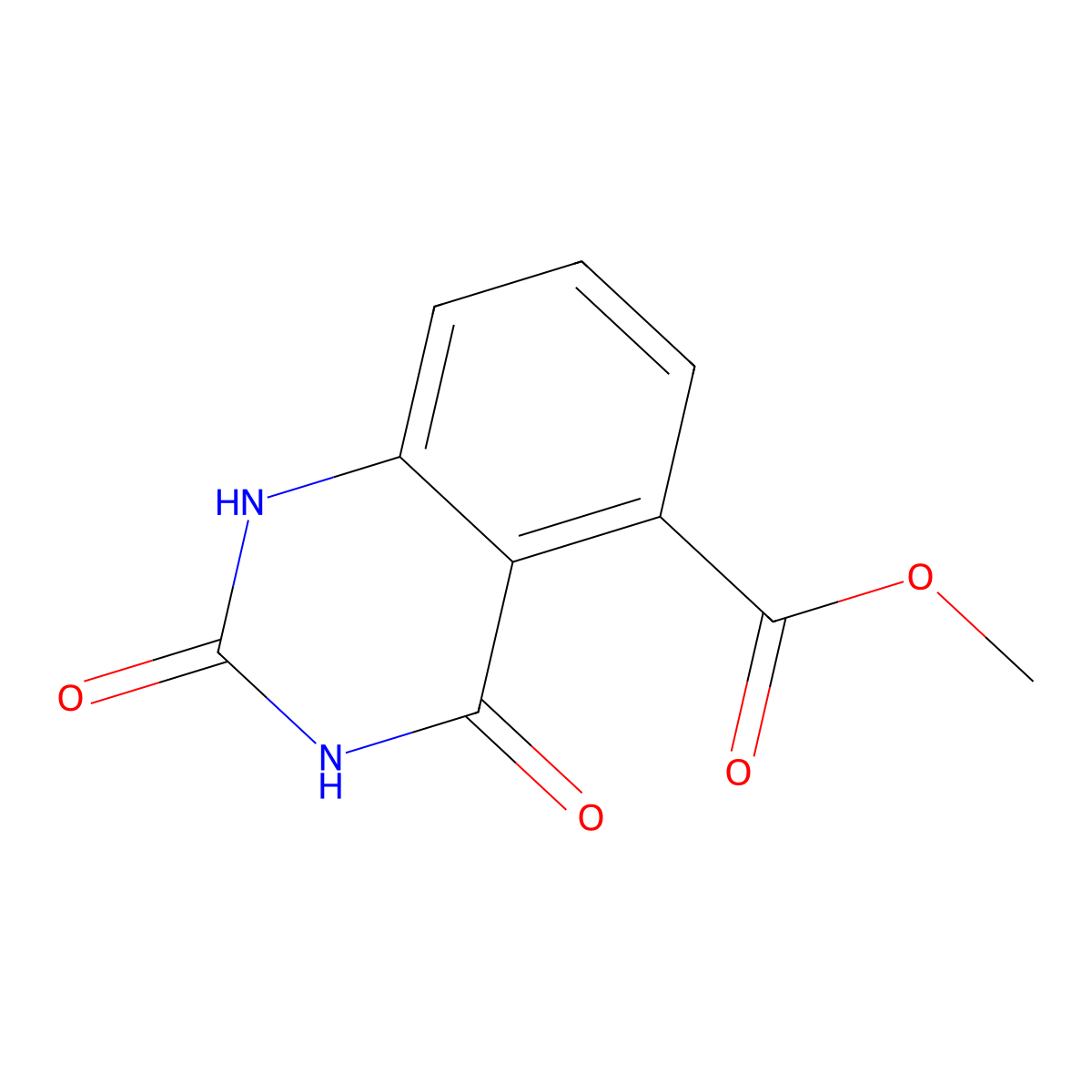Methyl 2,4-dioxo-1,2,3,4-tetrahydroquinazoline-5-carboxylate molecular structure, CAS 127801-84-7