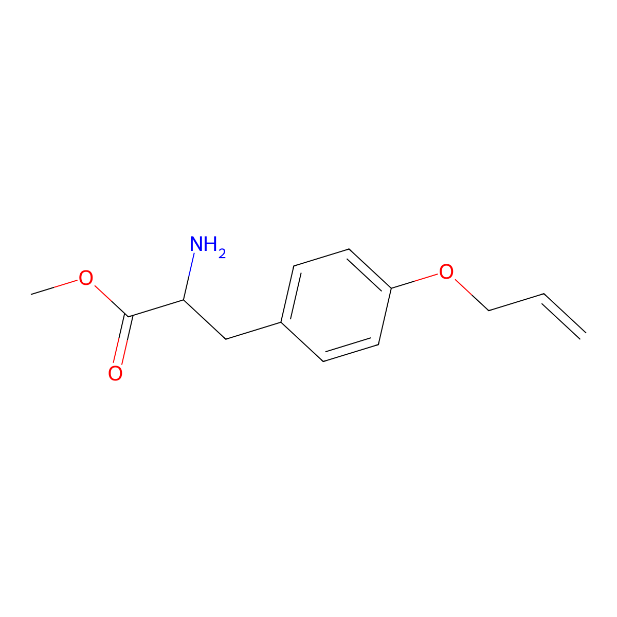 H-Tyr(Allyl)-OMe molecular structure, CAS 127802-97-5