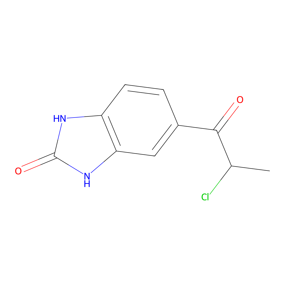 5-(2-Chloropropanoyl)-1,3-dihydro-2H-benzo[d]imidazol-2-one molecular structure, CAS 127806-48-8