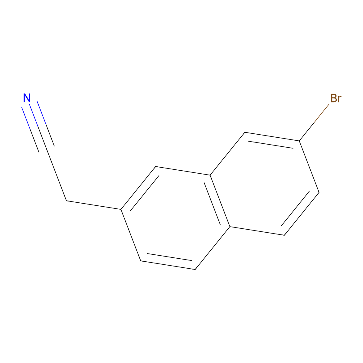 7-Bromo-2-naphthaleneacetonitrile molecular structure, CAS 127810-76-8
